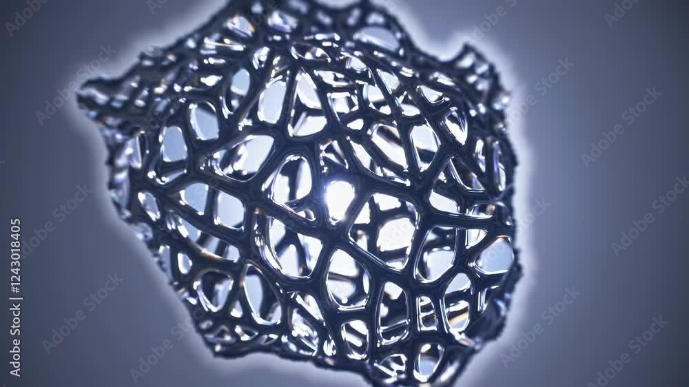 Leinwandbilder an intricate organic structure with smooth, porous surfaces and soft glowing light passing through its openings.