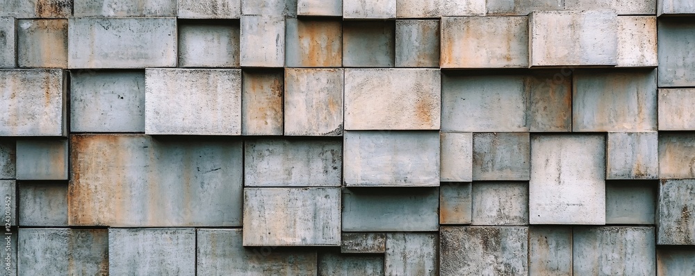 Aufkleber abstract concrete wall forming a geometric pattern