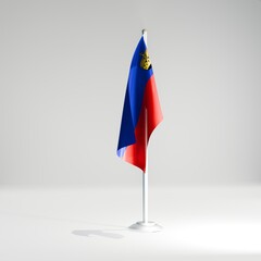 Liechtenstein national desktop flag 3d image