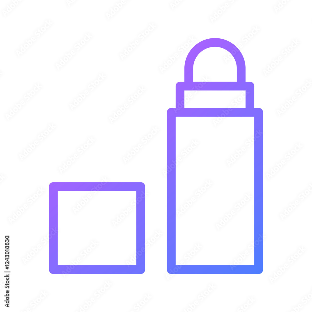 Poster minimalist deodorant stick icon with gradient color
