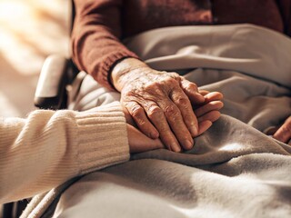 hands of elderly woman concept