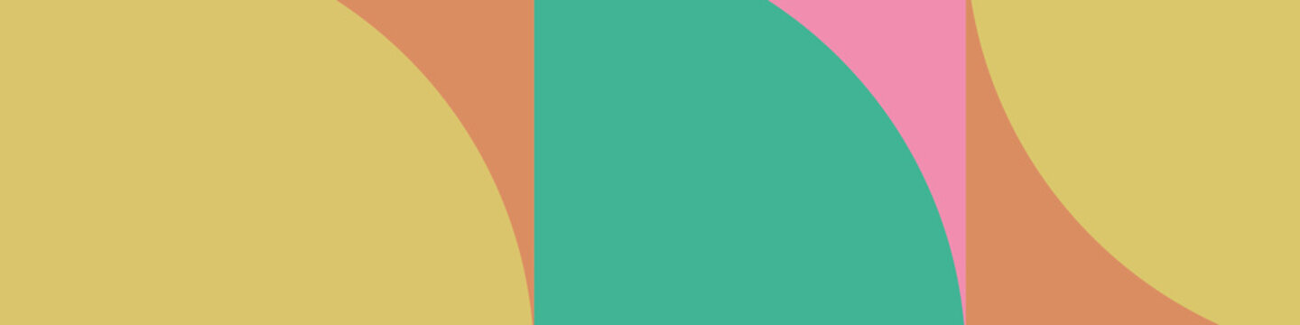 Abstract geometric bauhaus linkedin banner