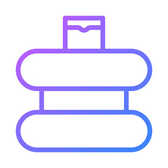 Minimalist Gradient Water Dispenser Line Icon