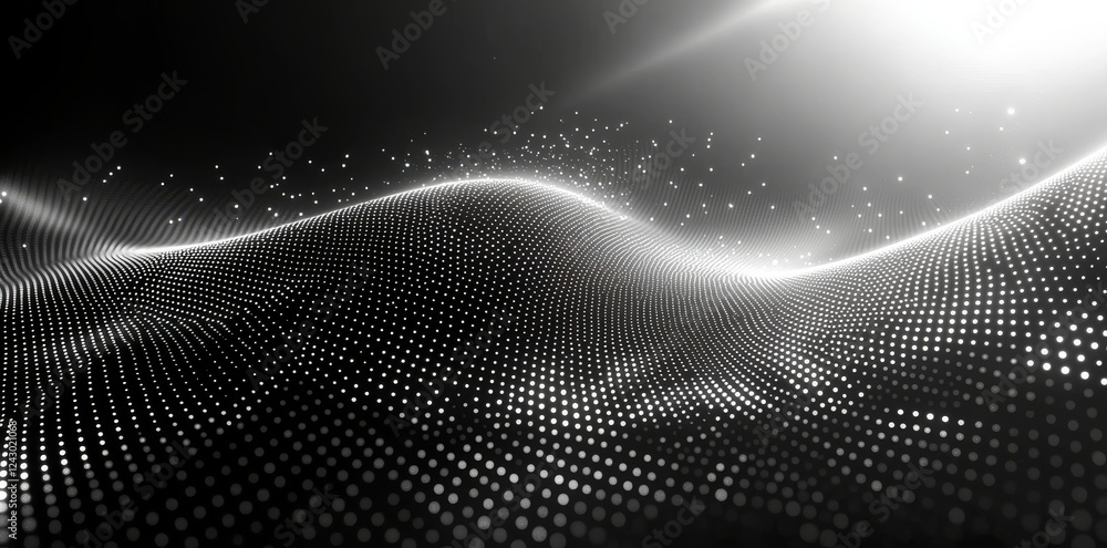 Poster modern minimal black horizontal rounded line array or grid geometrical pattern background with selec
