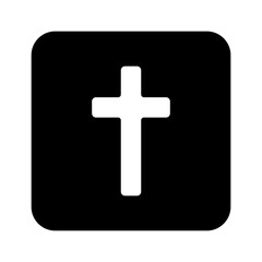 Obraz premium PNG Minimalist religious cross, UI icon on transparent background