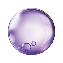 PNG Glossy purple bubble illustration on transparent background