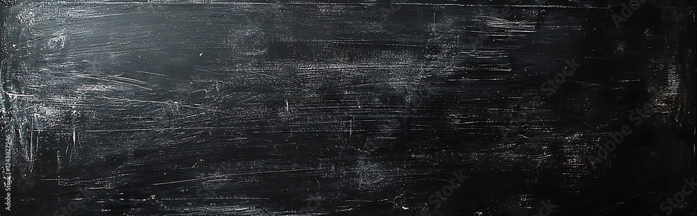 Poster stand before a uniform black chalkboard background, presenting a grainy texture that offers a clean 