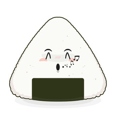 Onigiri whistling face cartoon cute
