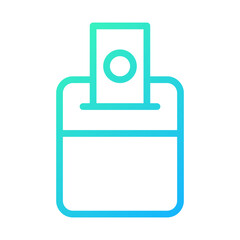 Modern Election Vote Box Minimalist Gradient Icon