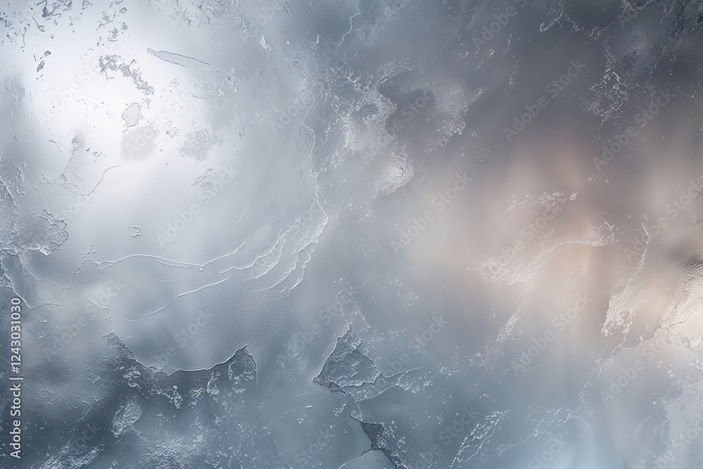 Poster ethereal silver textured background with soft gradient effect