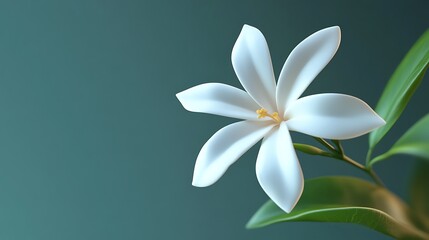 Fototapeta premium white frangipani flower and background. Delicate white flowers blooming in a serene botanical garden setting