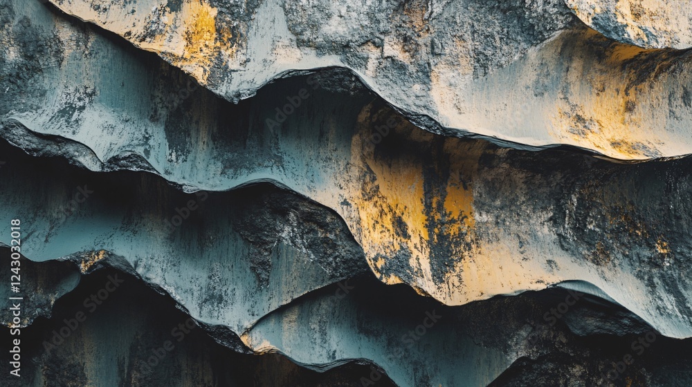 Leinwandbilder abstract rock formation creating wavy and colorful pattern