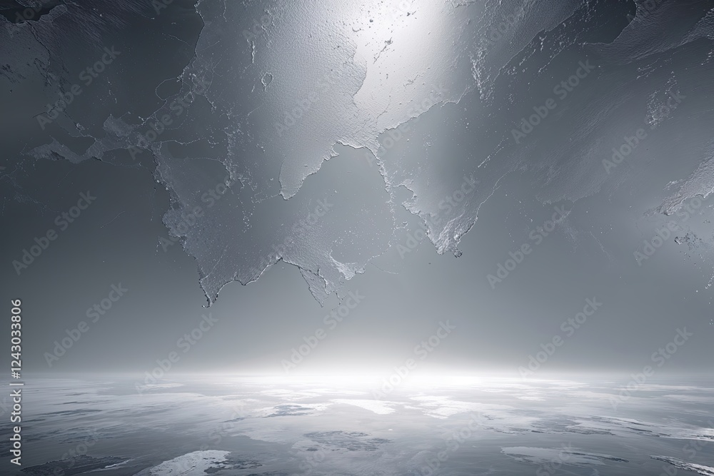 Poster Silver Gradient Texture with Soft Transition from Top to Bottom