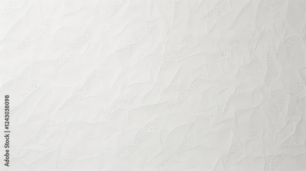 Poster white crumpled paper texture with subtle patterns for background design and creative projects in var