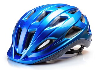 Fototapeta premium Blue Bicycle Helmet, Professional Quality, Sharp Colors