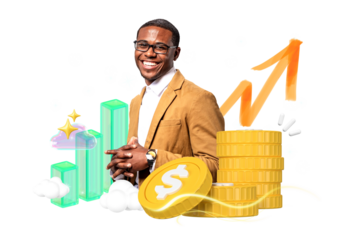 Wealthy businessman png collage remix element, transparent background