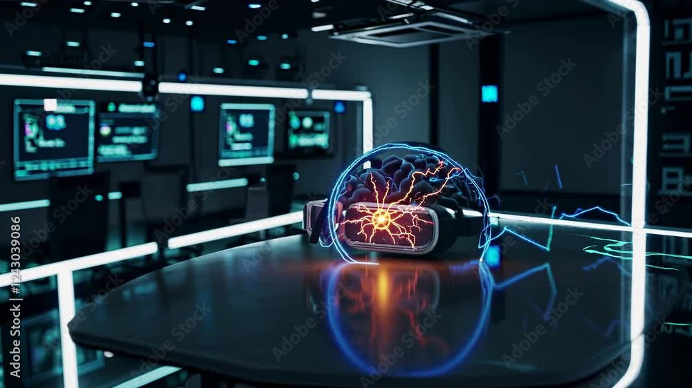 Poster exploring the power of virtual reality technology in immersive gaming environments