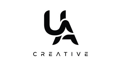 UA letter logo creative modern  alphabet joined logo