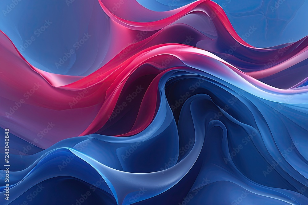 Poster stunning ruby to sky blue gradient abstract background with fluid texture design