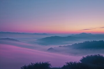 Fototapeta premium Dreamy Twilight Gradient Soft Flowing Film Haze Minimalist Aesthetic Background