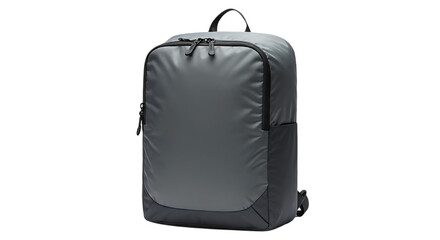 Naklejka premium Sleek Gray Backpack Modern Design Travel Laptop Bag