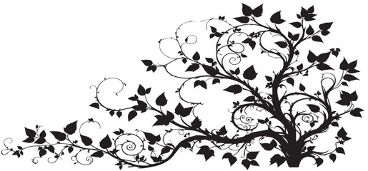 silhouette tree vector