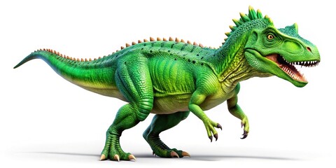 Fototapeta premium Green-Backed Dino: A Cute Prehistoric Pal