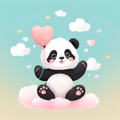 Obraz premium Adorable Kawaii Baby Animals - Cute Cartoon Illustration for Kids