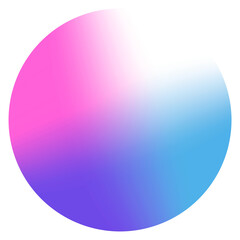 Colorful round gradient element transparent png