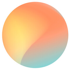 Colorful round gradient element transparent png