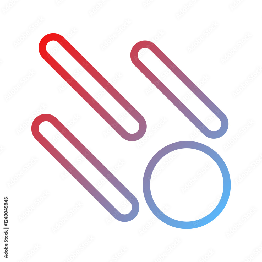 Poster Modern Gradient Lines and Circle Abstract Design