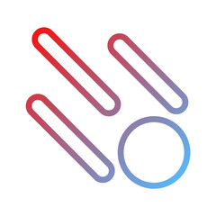 Modern Gradient Lines and Circle Abstract Design