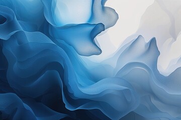 Obraz premium Sophisticated Abstract Azure Gradient Blend with Gentle Texture Fading to Soft Ivory