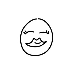 hand drawn cartoon face