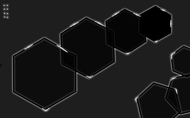 abstract technology background with overlapping futuristic hexagons