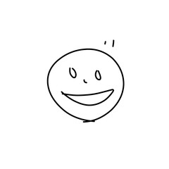 hand drawn cartoon face