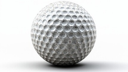 Isolated White Golf Ball on Transparent Background PNG