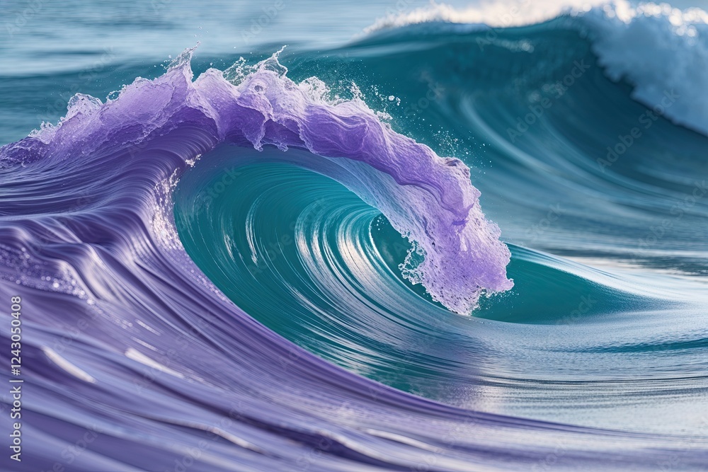 Poster captivating lavender and teal gradient display of smooth color transitions