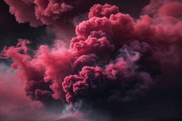 Bold Burgundy Smoke Texture with Atmospheric Depth and Fusion Effects