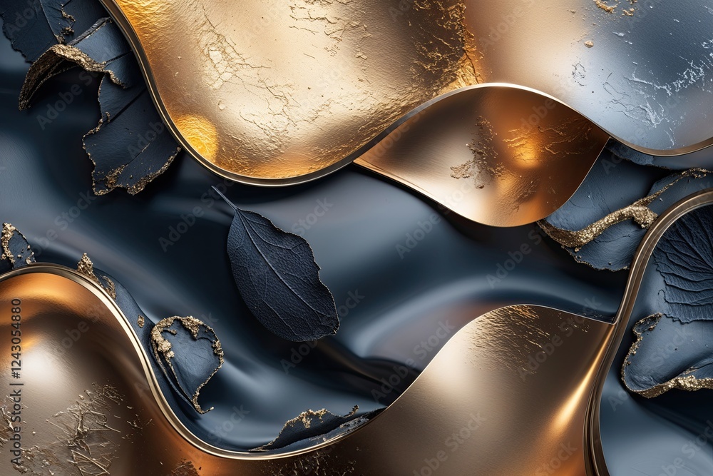 Poster elegant abstract background with metallic gradient and textured accents