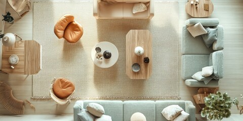 Modern Living Room Decor Neutral Tones Stylish Furniture