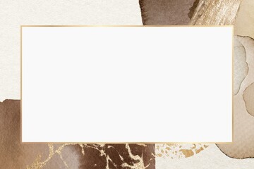 Memphis frame, abstract gold design