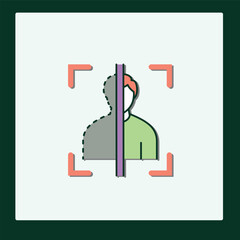 Authentication Icon: Biometric Identity Verification System