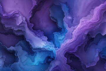Naklejka premium Purple to Blue Gradient Abstract Background with Textured Grain Effect