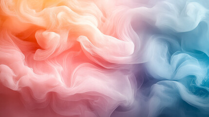 Orange blue gradient smoke abstract cloud texture background. Colorful smooth fluid vapor dream ethereal backdrop design graphic.