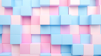 A wall filled with L-shape blocks on a gradient background, ideal for technology presentations and banners.


