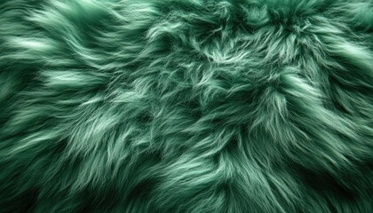 Obraz premium Teal Fur Texture Soft Shaggy Background