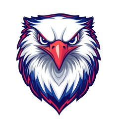 Intense Eagle Head: A Powerful Bird of Prey Vector Illustration