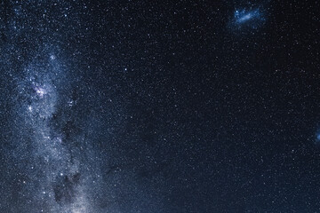 Galaxy milky way background, dark starry sky