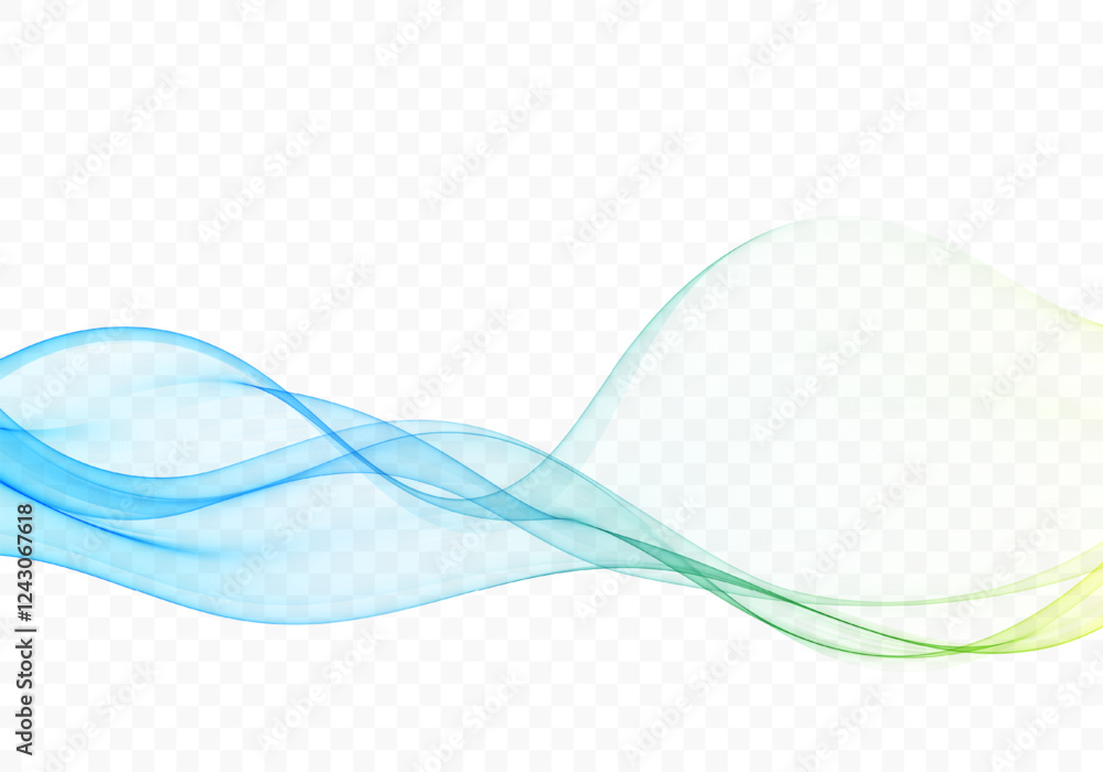 Poster abstract vector wave, flow of wavy lines, design element.